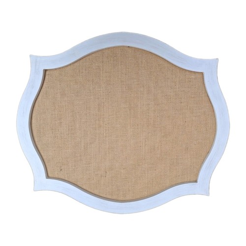 Burlap memo board framed 28x19 - burlap,